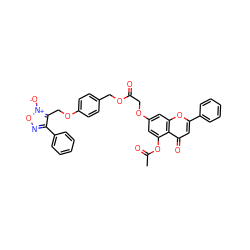 CC(=O)Oc1cc(OCC(=O)OCc2ccc(OCc3c(-c4ccccc4)no[n+]3[O-])cc2)cc2oc(-c3ccccc3)cc(=O)c12 ZINC000072123779