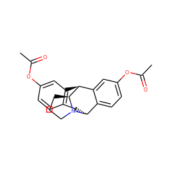 CC(=O)Oc1ccc2c(c1)[C@H]1c3cc(OC(C)=O)ccc3[C@H](C2)N2CCC[C@@H]12 ZINC000473235089