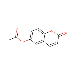 CC(=O)Oc1ccc2oc(=O)ccc2c1 ZINC000103186447