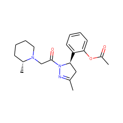 CC(=O)Oc1ccccc1[C@H]1CC(C)=NN1C(=O)CN1CCCC[C@H]1C ZINC000653735413