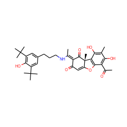 CC(=O)c1c(O)c(C)c(O)c2c1OC1=CC(=O)/C(=C(/C)NCCCc3cc(C(C)(C)C)c(O)c(C(C)(C)C)c3)C(=O)[C@@]12C ZINC001772607910