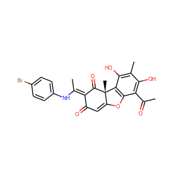 CC(=O)c1c(O)c(C)c(O)c2c1OC1=CC(=O)/C(=C(/C)Nc3ccc(Br)cc3)C(=O)[C@@]12C ZINC000103027214