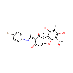 CC(=O)c1c(O)c(C)c(O)c2c1OC1=CC(=O)/C(=C(/C)Nc3ccc(Br)cc3)C(=O)[C@]12C ZINC000103027711