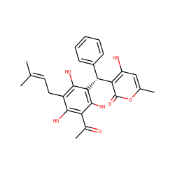 CC(=O)c1c(O)c(CC=C(C)C)c(O)c([C@H](c2ccccc2)c2c(O)cc(C)oc2=O)c1O ZINC000200418163