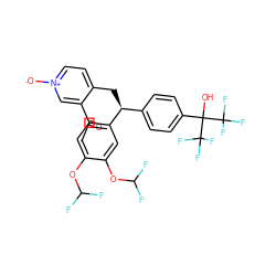 CC(=O)c1c[n+]([O-])ccc1C[C@@H](c1ccc(C(O)(C(F)(F)F)C(F)(F)F)cc1)c1ccc(OC(F)F)c(OC(F)F)c1 ZINC000036268690