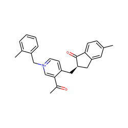 CC(=O)c1c[n+](Cc2ccccc2C)ccc1C[C@@H]1Cc2cc(C)ccc2C1=O ZINC001772644820