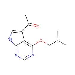 CC(=O)c1c[nH]c2ncnc(OCC(C)C)c12 ZINC000584613440