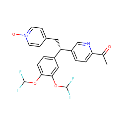 CC(=O)c1ccc([C@@H](Cc2cc[n+]([O-])cc2)c2ccc(OC(F)F)c(OC(F)F)c2)cn1 ZINC000013490128