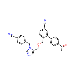 CC(=O)c1ccc(-c2cc(C#N)ccc2COCc2cncn2Cc2ccc(C#N)cc2)cc1 ZINC000028385310