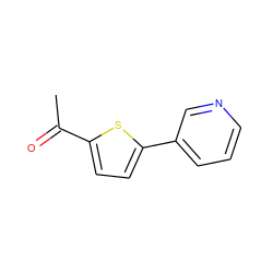 CC(=O)c1ccc(-c2cccnc2)s1 ZINC000013607079