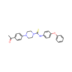 CC(=O)c1ccc(N2CCN(C(=S)Nc3ccc(Oc4ccccc4)cc3)CC2)cc1 ZINC000013688091