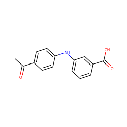 CC(=O)c1ccc(Nc2cccc(C(=O)O)c2)cc1 ZINC000038340145