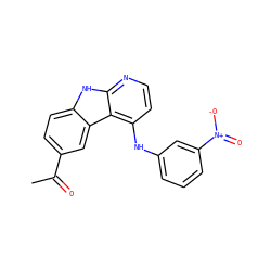 CC(=O)c1ccc2[nH]c3nccc(Nc4cccc([N+](=O)[O-])c4)c3c2c1 ZINC000103297338