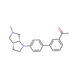 CC(=O)c1cccc(-c2ccc(N3CC[C@@H]4CN(C)C[C@@H]43)cc2)c1 ZINC000043013161