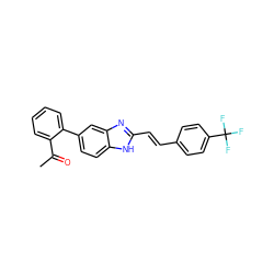 CC(=O)c1ccccc1-c1ccc2[nH]c(/C=C/c3ccc(C(F)(F)F)cc3)nc2c1 ZINC000117140346