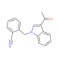 CC(=O)c1cn(Cc2ccccc2C#N)c2ccccc12 ZINC000000555216