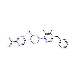 CC(=O)c1cnc(N2CCN(c3nnc(Cc4ccccc4)c(C)c3C)C[C@H]2C)cn1 ZINC000168019344