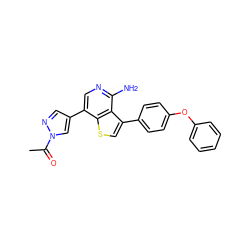 CC(=O)n1cc(-c2cnc(N)c3c(-c4ccc(Oc5ccccc5)cc4)csc23)cn1 ZINC000473098262