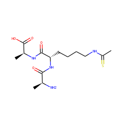 CC(=S)NCCCC[C@H](NC(=O)[C@H](C)N)C(=O)N[C@@H](C)C(=O)O ZINC000072126199