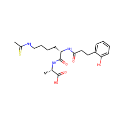 CC(=S)NCCCC[C@H](NC(=O)CCc1ccccc1O)C(=O)N[C@@H](C)C(=O)O ZINC000072124830