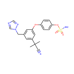 CC(C)(C#N)c1cc(Cn2cncn2)cc(Oc2ccc(OS(N)(=O)=O)cc2)c1 ZINC000473136163
