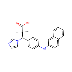 CC(C)(C(=O)O)[C@@H](c1ccc(Nc2ccc3ccccc3c2)cc1)n1ccnc1 ZINC000072118373