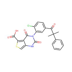 CC(C)(C(=O)c1ccc(Cl)c(-n2c(=O)[nH]c3csc(C(=O)O)c3c2=O)c1)c1ccccc1 ZINC000043152962