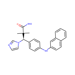 CC(C)(C(N)=O)[C@@H](c1ccc(Nc2ccc3ccccc3c2)cc1)n1ccnc1 ZINC000072117041