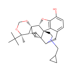 CC(C)(C)[C@@]1(C)OCO[C@]23C=C[C@@]4(C[C@H]12)[C@H]1Cc2ccc(O)c5c2[C@@]4(CCN1CC1CC1)[C@H]3O5 ZINC000148814064