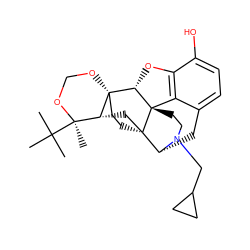 CC(C)(C)[C@@]1(C)OCO[C@]23CC[C@@]4(C[C@H]12)[C@H]1Cc2ccc(O)c5c2[C@@]4(CCN1CC1CC1)[C@H]3O5 ZINC000148828646