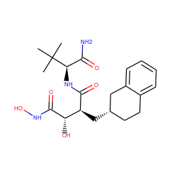 CC(C)(C)[C@H](NC(=O)[C@@H](C[C@H]1CCc2ccccc2C1)[C@H](O)C(=O)NO)C(N)=O ZINC000026937331