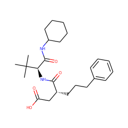 CC(C)(C)[C@H](NC(=O)[C@H](CCCc1ccccc1)CC(=O)O)C(=O)NC1CCCCC1 ZINC000027653156