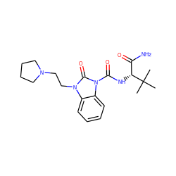 CC(C)(C)[C@H](NC(=O)n1c(=O)n(CCN2CCCC2)c2ccccc21)C(N)=O ZINC000040974680