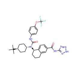 CC(C)(C)[C@H]1CC[C@H](N(C(=O)Nc2ccc(OC(F)(F)F)cc2)[C@@H]2CCCc3cc(C(=O)Nc4nn[nH]n4)ccc32)CC1 ZINC000253697708