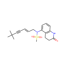 CC(C)(C)C#C/C=C/CN(c1cccc2c1CCC(=O)N2)S(C)(=O)=O ZINC000029230343
