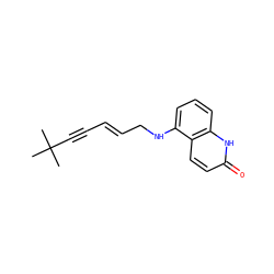 CC(C)(C)C#C/C=C/CNc1cccc2[nH]c(=O)ccc12 ZINC000001548758