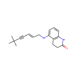 CC(C)(C)C#C/C=C/CNc1cccc2c1CCC(=O)N2 ZINC000029242768