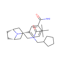 CC(C)(C)C(=O)N(CCN1[C@H]2CC[C@@H]1C[C@H](c1cccc(C(N)=O)c1)C2)CC1CCCC1 ZINC000117305708