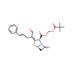 CC(C)(C)C(=O)OCOC(=O)[C@@H]1/C(=C(\C=O)C/C=C/c2ccccc2)O[C@@H]2CC(=O)N12 ZINC000222283647
