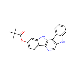 CC(C)(C)C(=O)Oc1ccc2c(c1)[nH]c1c2ncc2[nH]c3ccccc3c21 ZINC000100660649