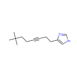 CC(C)(C)CCC#CCCc1c[nH]cn1 ZINC000013795235