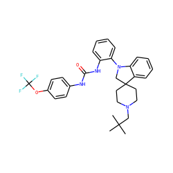 CC(C)(C)CN1CCC2(CC1)CN(c1ccccc1NC(=O)Nc1ccc(OC(F)(F)F)cc1)c1ccccc12 ZINC000103233594