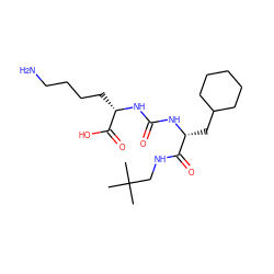 CC(C)(C)CNC(=O)[C@@H](CC1CCCCC1)NC(=O)N[C@@H](CCCCN)C(=O)O ZINC000146701898