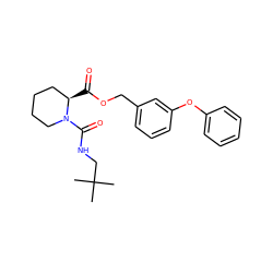 CC(C)(C)CNC(=O)N1CCCC[C@H]1C(=O)OCc1cccc(Oc2ccccc2)c1 ZINC000013755850