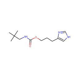 CC(C)(C)CNC(=O)OCCCc1c[nH]cn1 ZINC000001892888