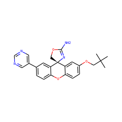 CC(C)(C)COc1ccc2c(c1)[C@]1(COC(N)=N1)c1cc(-c3cncnc3)ccc1O2 ZINC000117777532