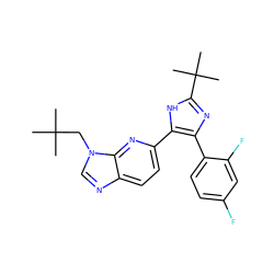 CC(C)(C)Cn1cnc2ccc(-c3[nH]c(C(C)(C)C)nc3-c3ccc(F)cc3F)nc21 ZINC000029131519