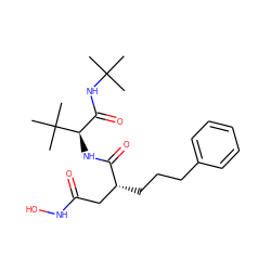 CC(C)(C)NC(=O)[C@@H](NC(=O)[C@H](CCCc1ccccc1)CC(=O)NO)C(C)(C)C ZINC000027646027