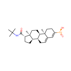 CC(C)(C)NC(=O)[C@H]1CC[C@@H]2[C@@H]3CC=C4C=C([P@H](=O)O)CC[C@]4(C)[C@@H]3CC[C@]12C ZINC000027549538