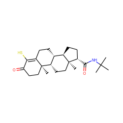 CC(C)(C)NC(=O)[C@H]1CC[C@@H]2[C@H]3CCC4=C(S)C(=O)CC[C@]4(C)[C@H]3CC[C@]12C ZINC000253636907